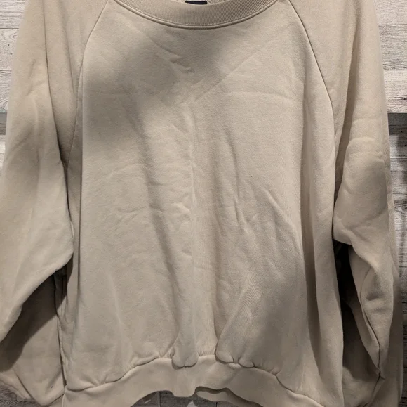 GAP Beige Fleece-Lined Sweatshirt Size Xl - Picture 3 of 5